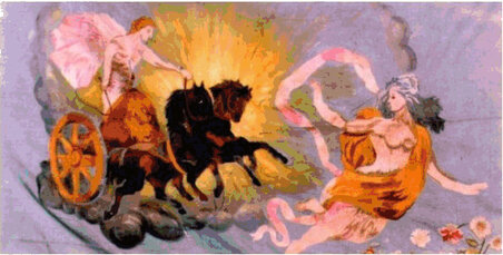 Vessillo della Società Il carro mitologico di Aurora